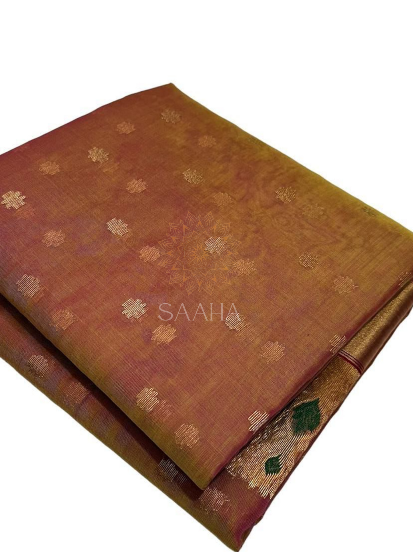Sunset Glow_Handwoven Pure Chanderi Silk Saree