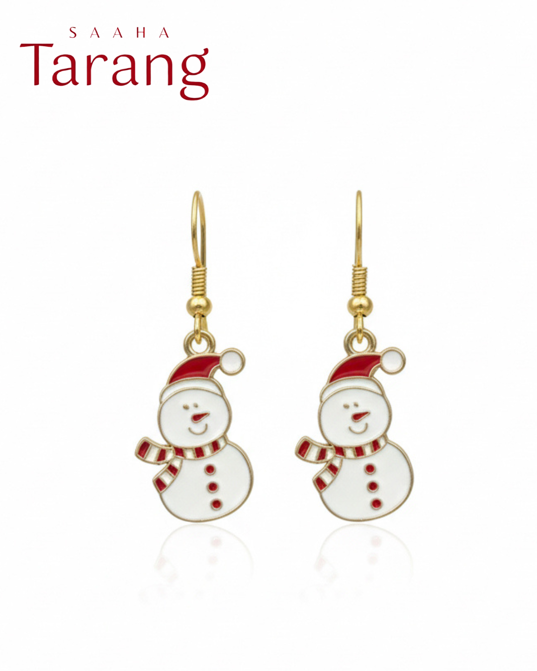 Frosty Charm_Alloy Christmas Charm Earring
