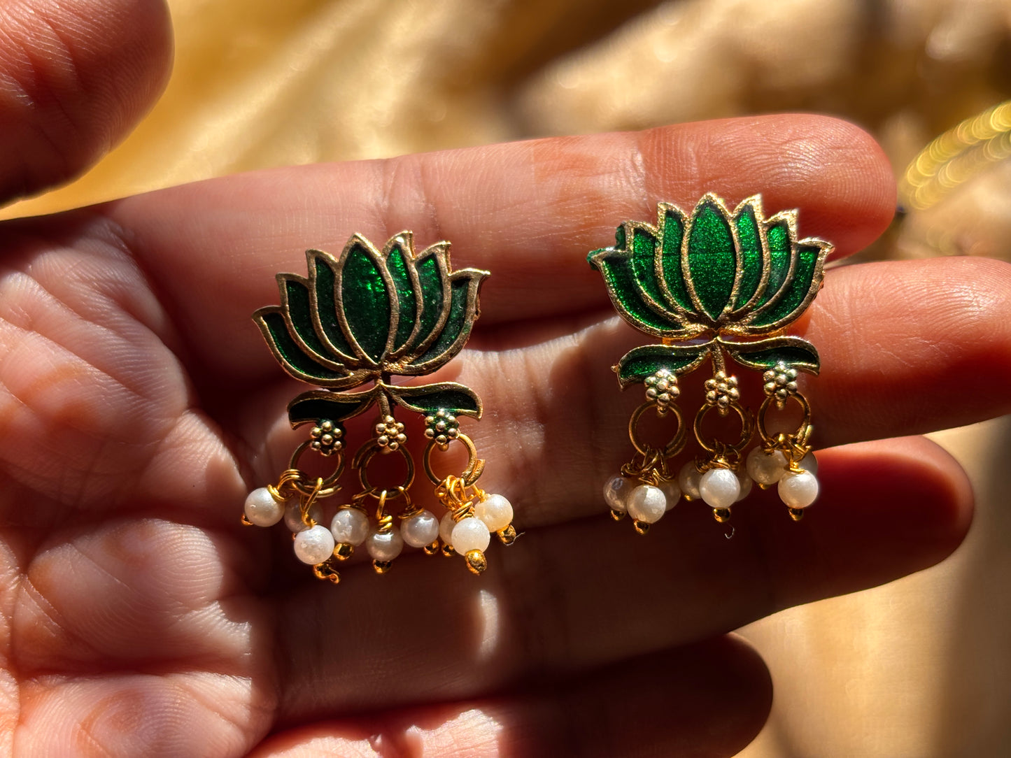 Padmini_Green Lotus Haaram Set