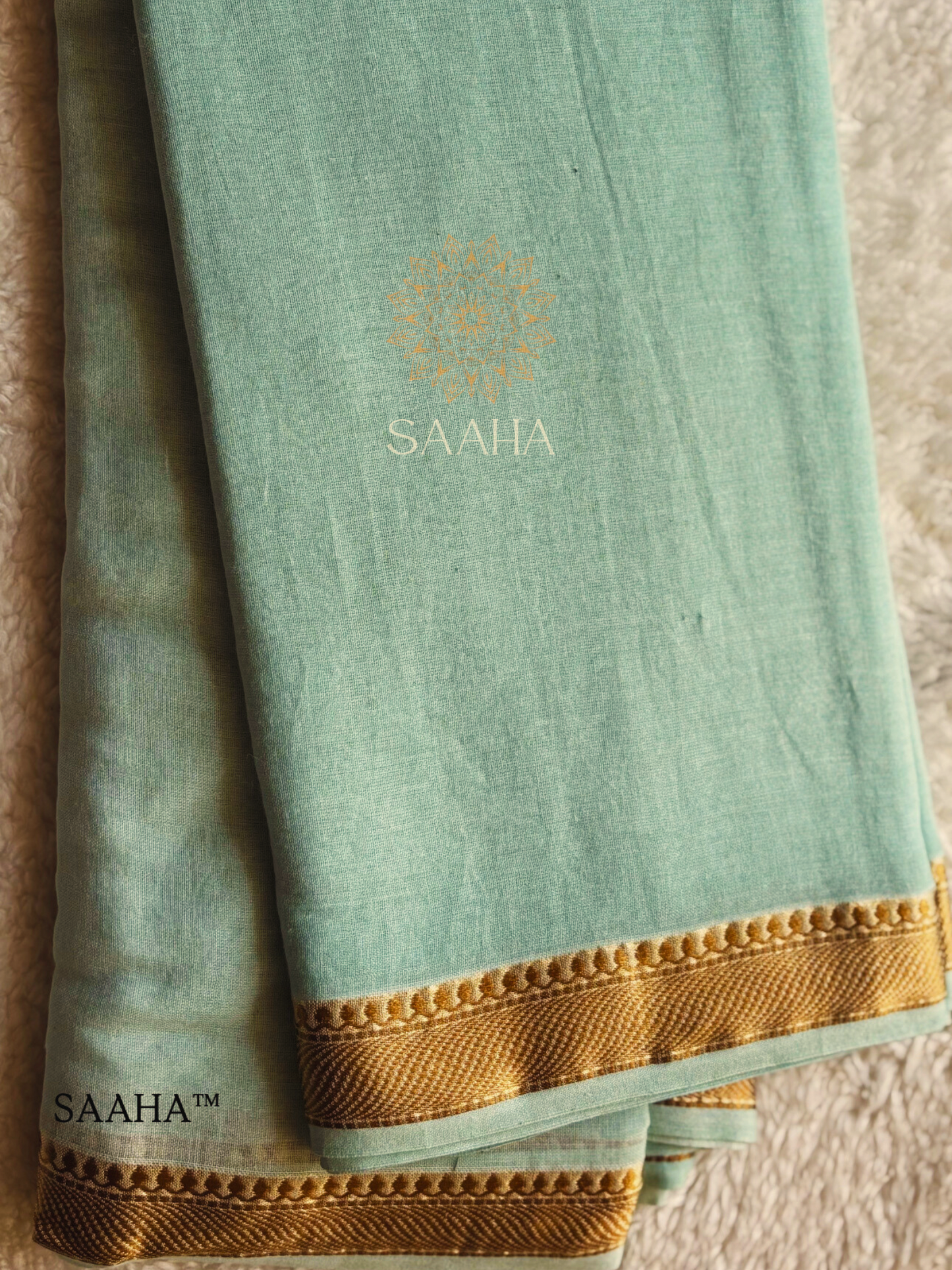 Mint Meadow_Mulcotton Saree