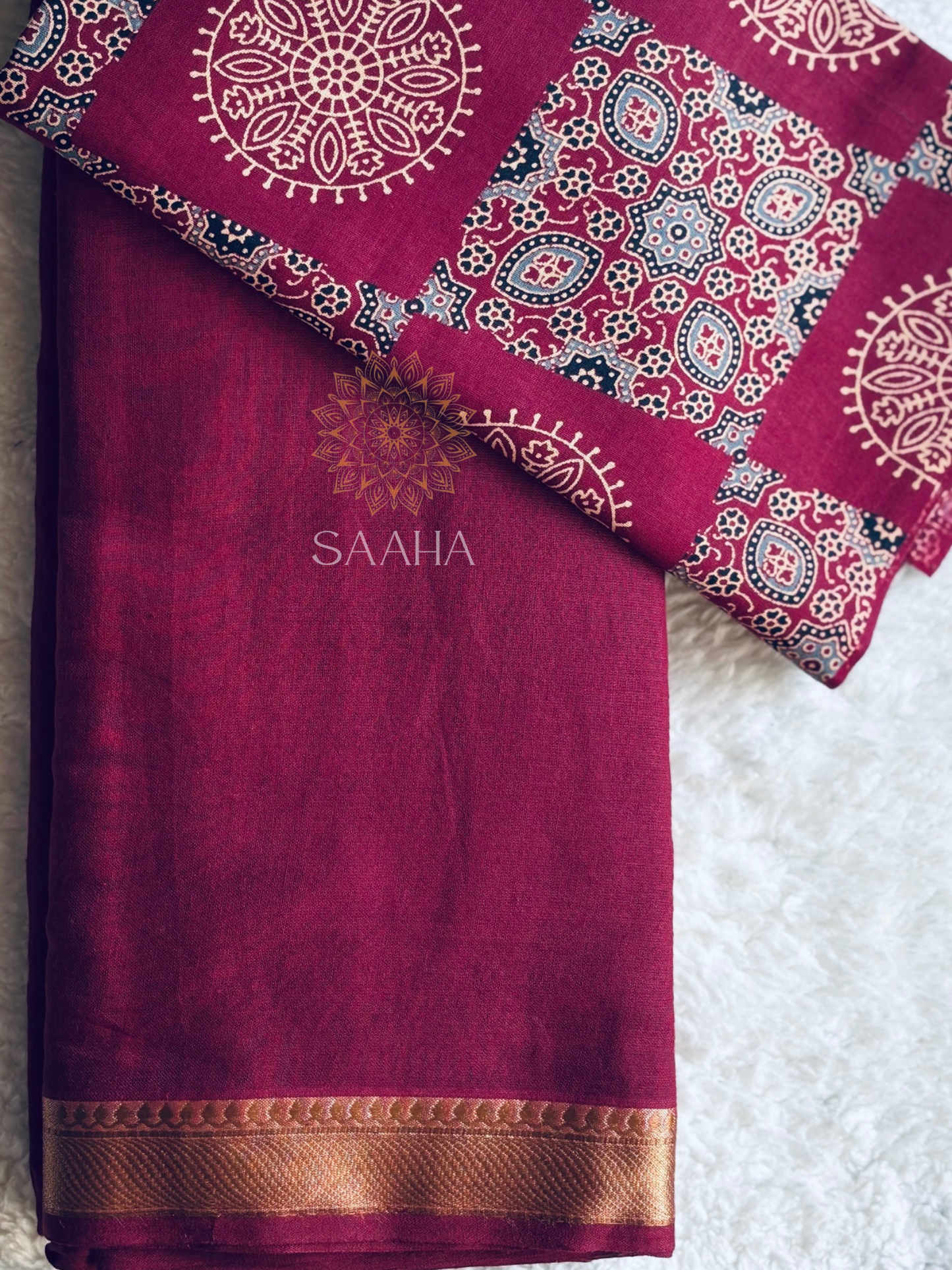 Crimson Canvas_Mulcotton Saree