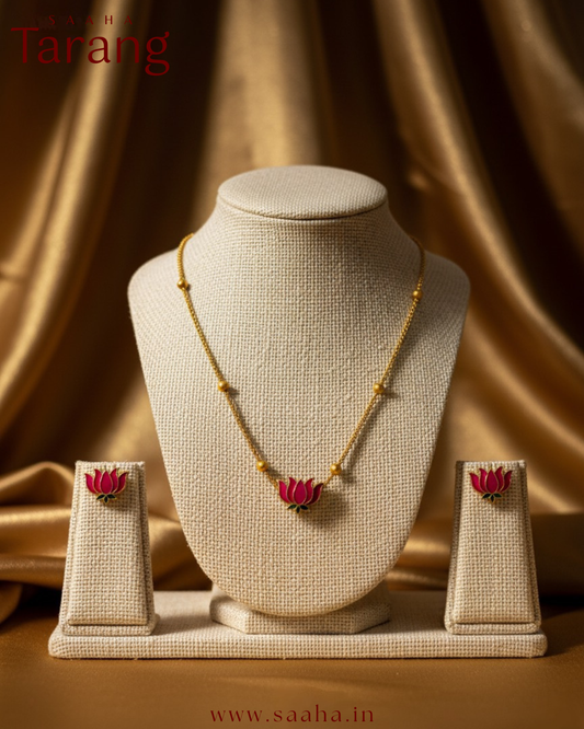 Kamal_Single Lotus Necklace