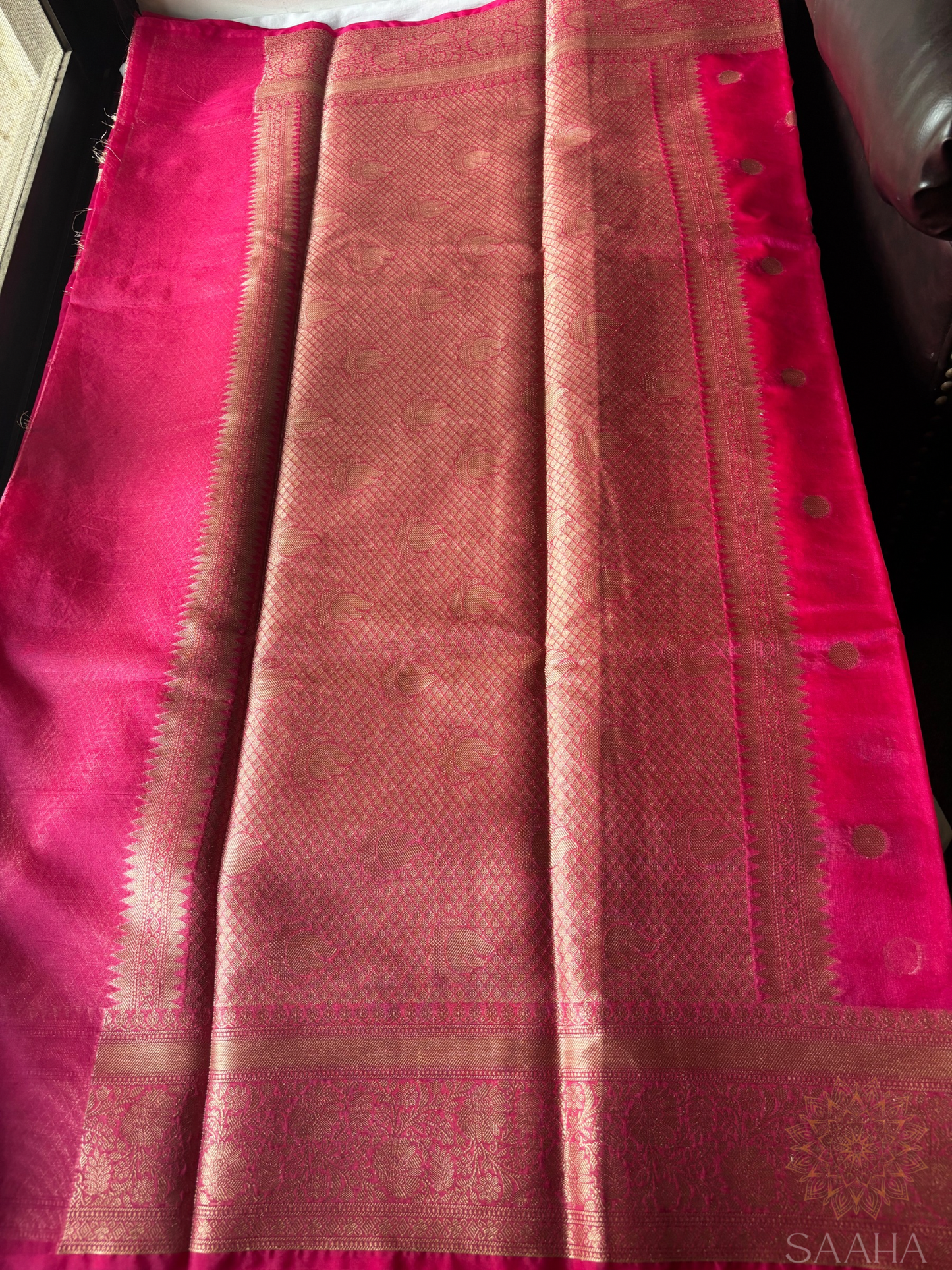Pink Whisper_Soft Semi Kora Organza Silk Saree
