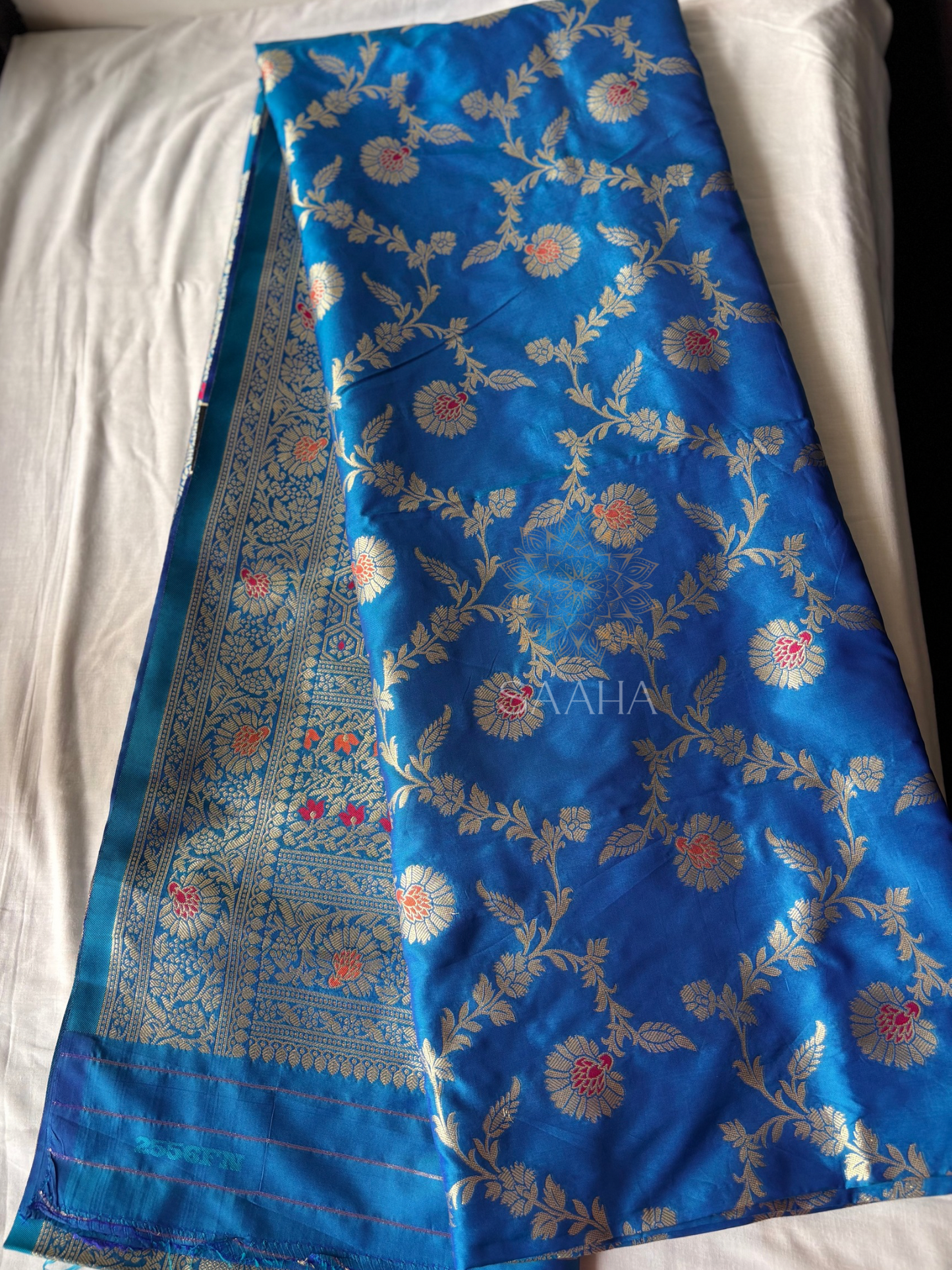 Neel Makhmali_Banarasi Silk Saree