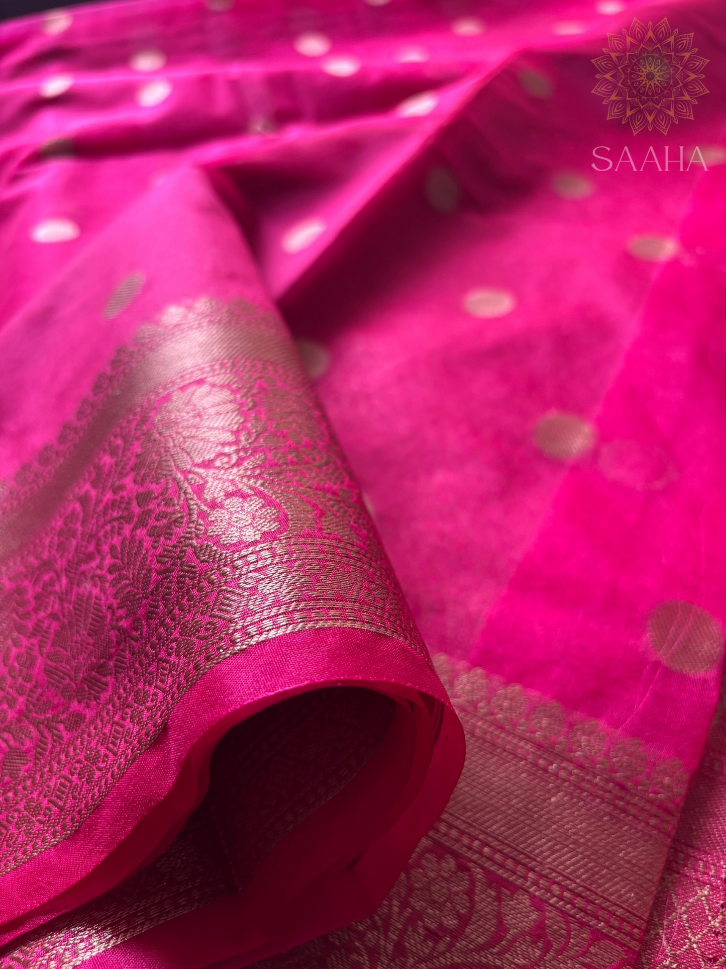 Pink Whisper_Soft Semi Kora Organza Silk Saree