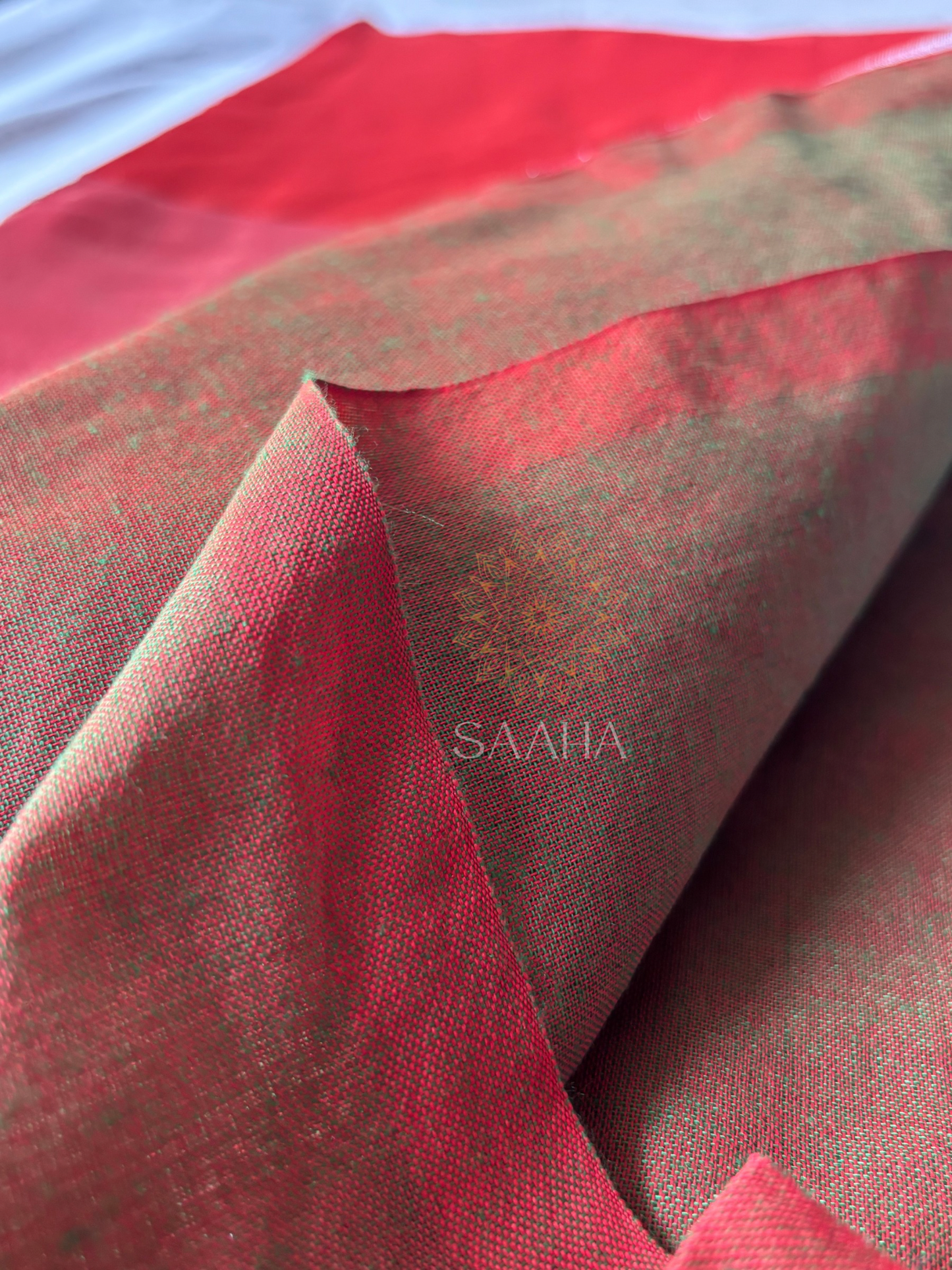 Earth & Ember Handwoven Cotton Tissue Saree