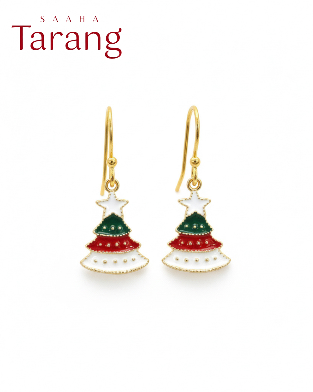 Starry Pine_Alloy Christmas Charm Earring