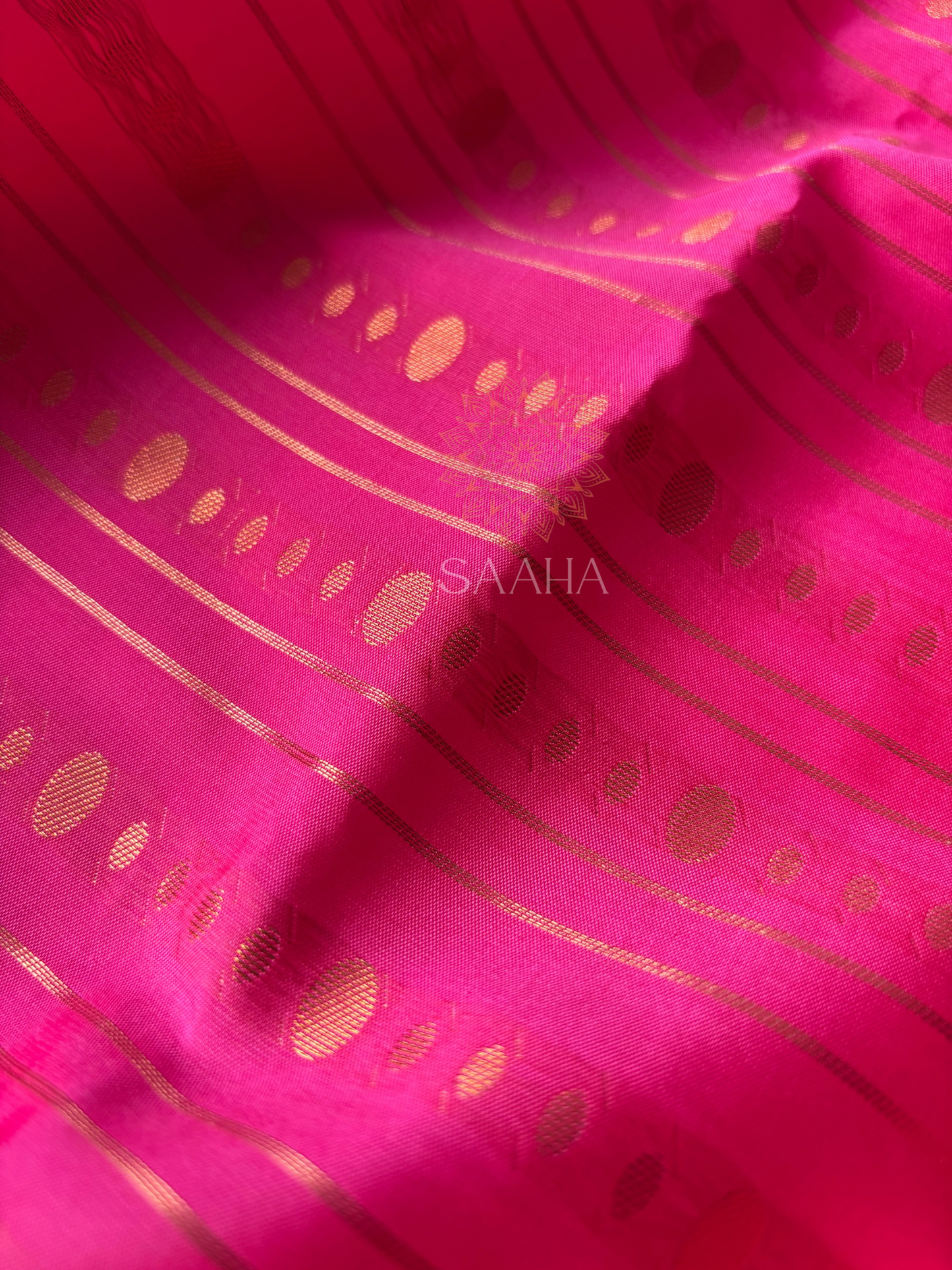 Golden Dusk_Handwoven Kanjeevaram Semi Silk Saree
