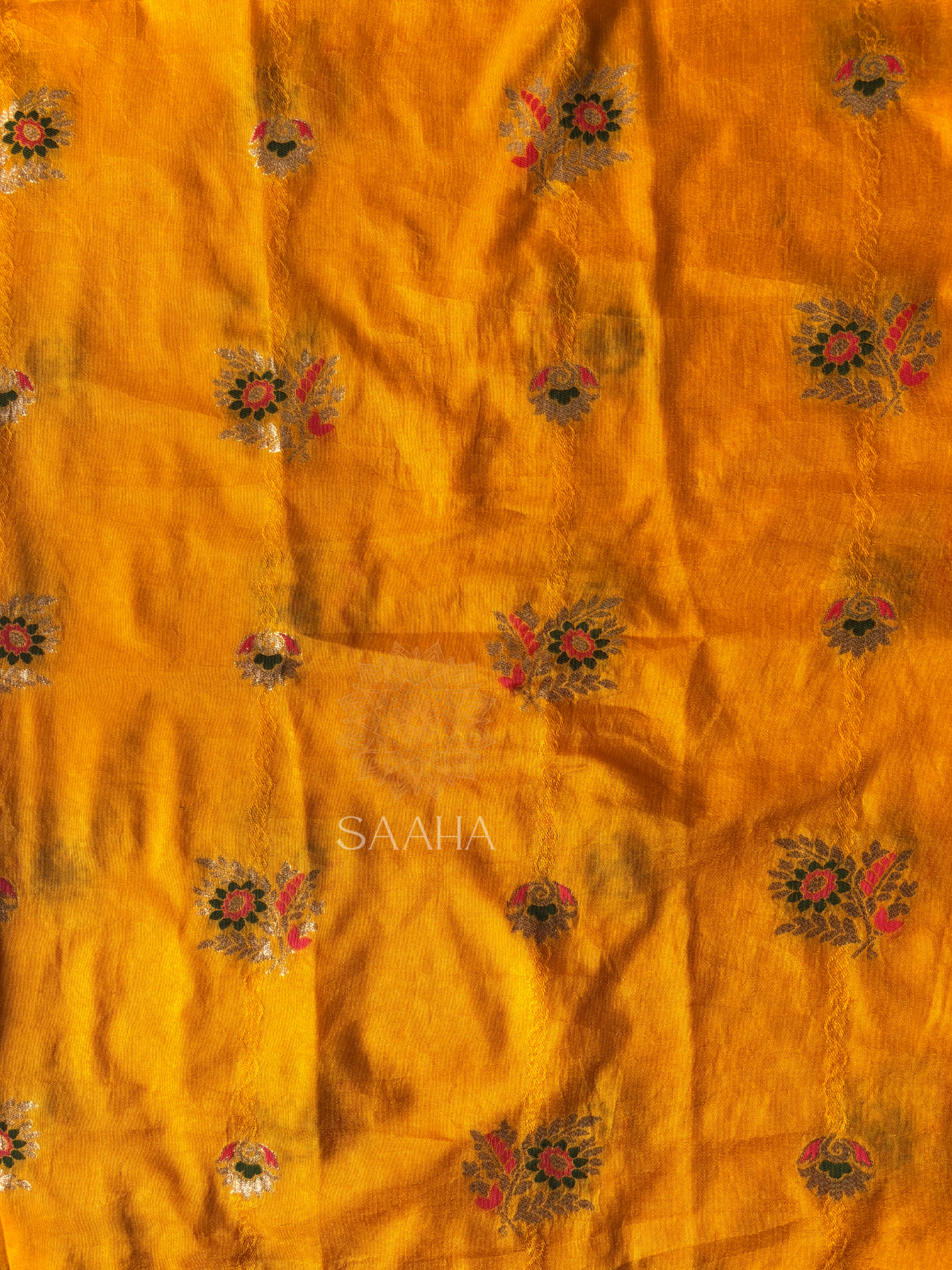 Fairytale Flora_Blended Chiffon Organza Saree