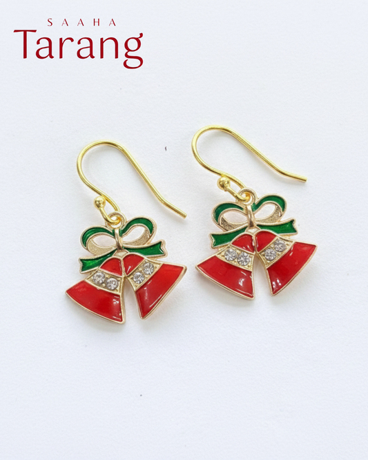 Festive Chime Dangles_Alloy Christmas Charm Earring