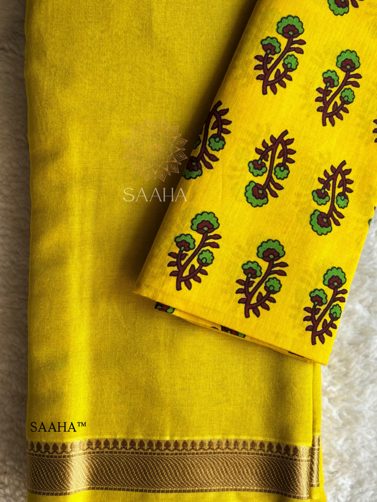 Sunshine Blossom_Mulcotton Saree
