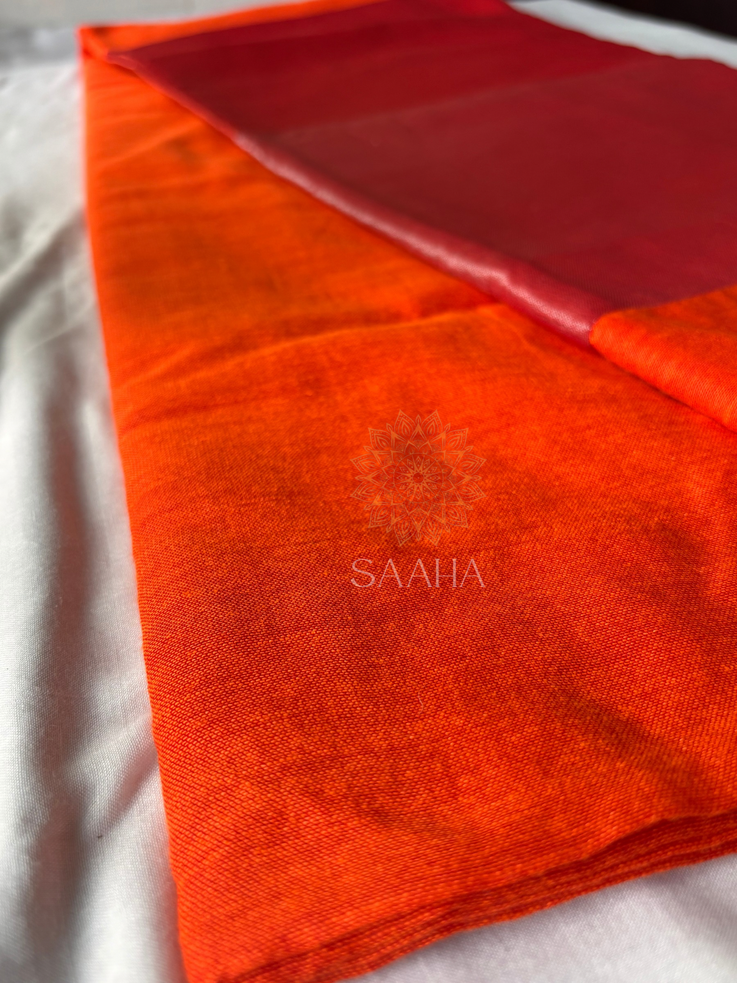 Sunrise Cascade_Handwoven Cotton Tissue Saree