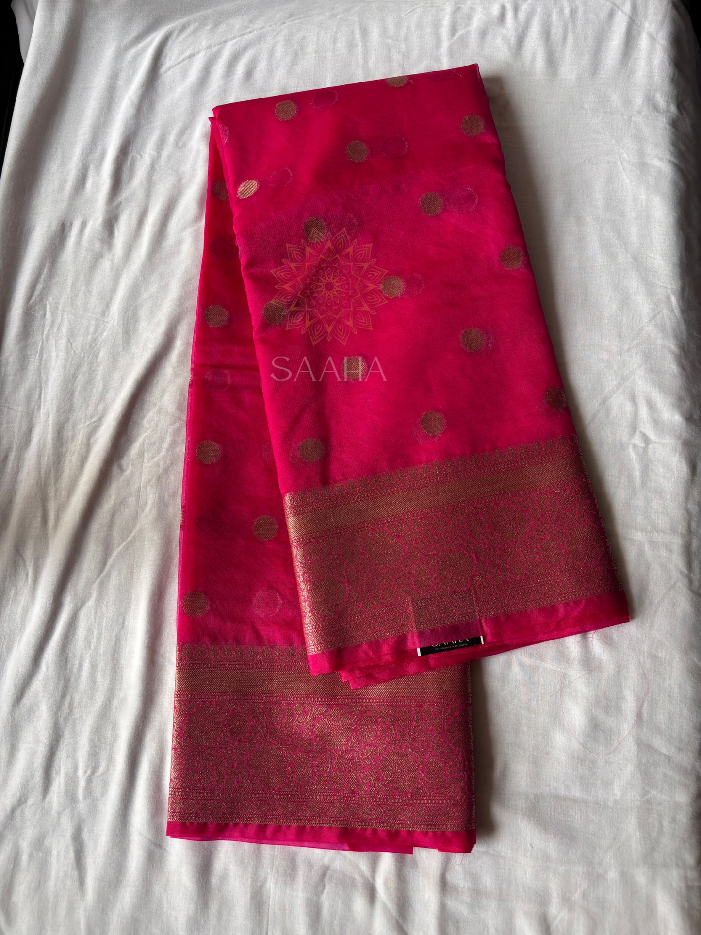 Pink Whisper_Soft Semi Kora Organza Silk Saree