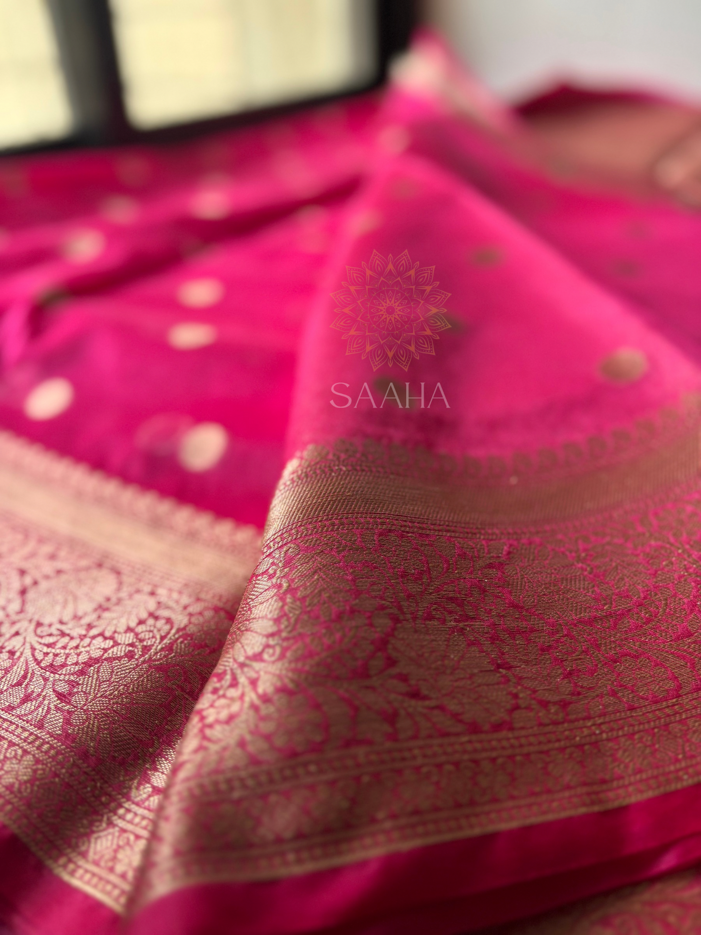 Pink Whisper_Soft Semi Kora Organza Silk Saree