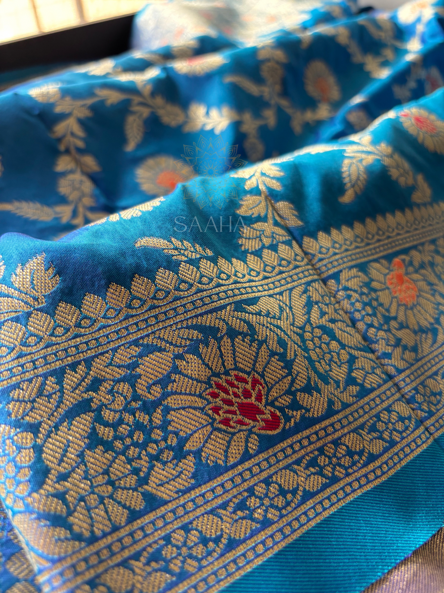 Neel Makhmali_Banarasi Silk Saree
