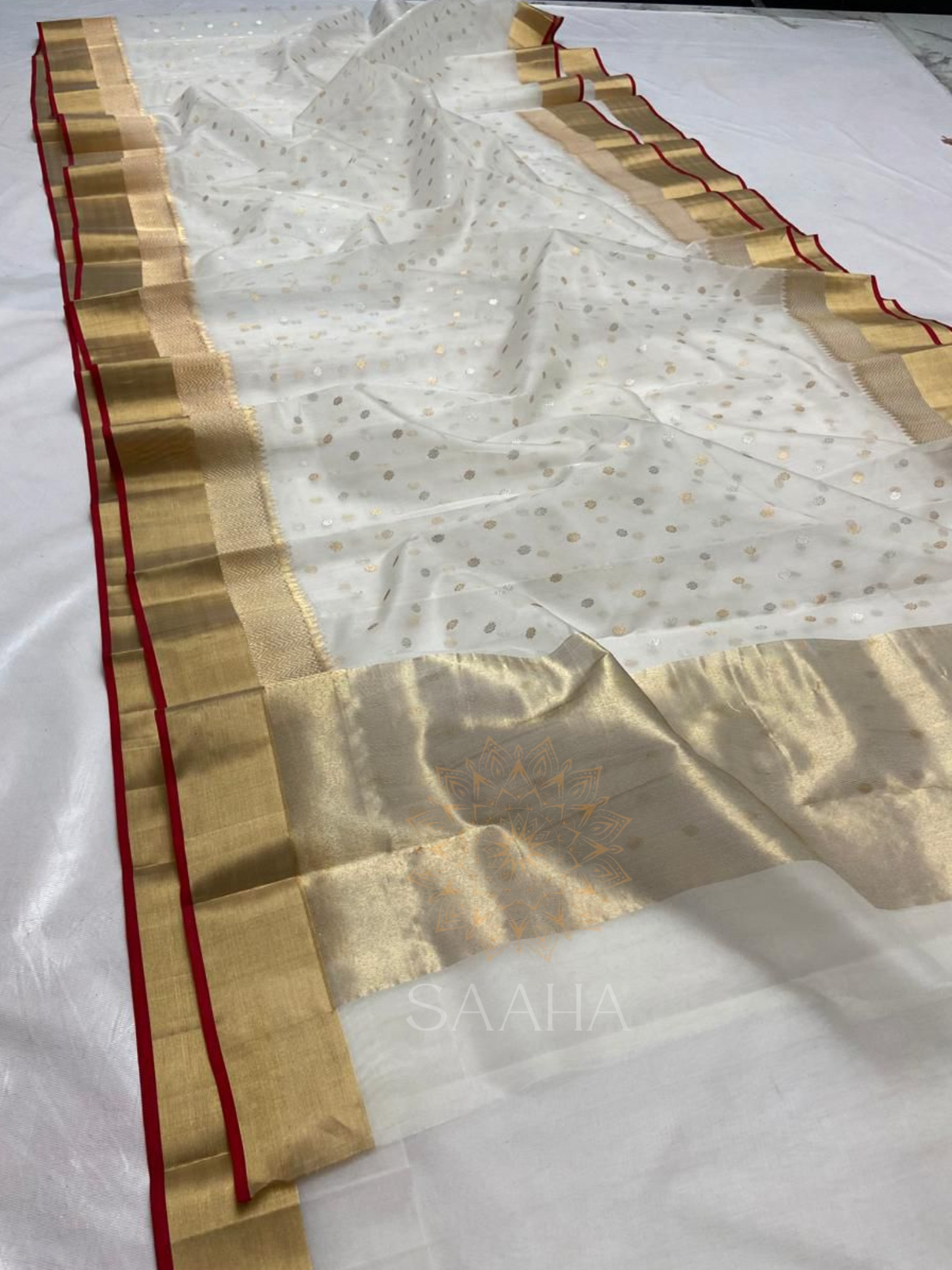 Pearl Drops Chanderi_Handwoven Pure Silk Saree