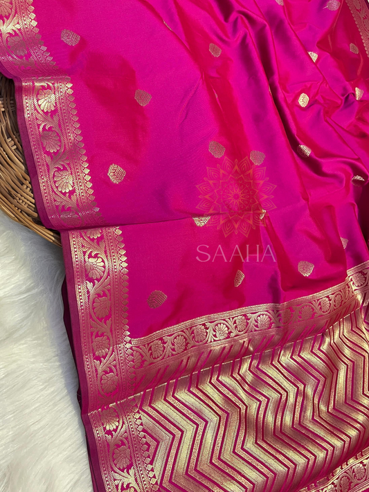 Gulabi Glaze_Banarasi Silk Saree