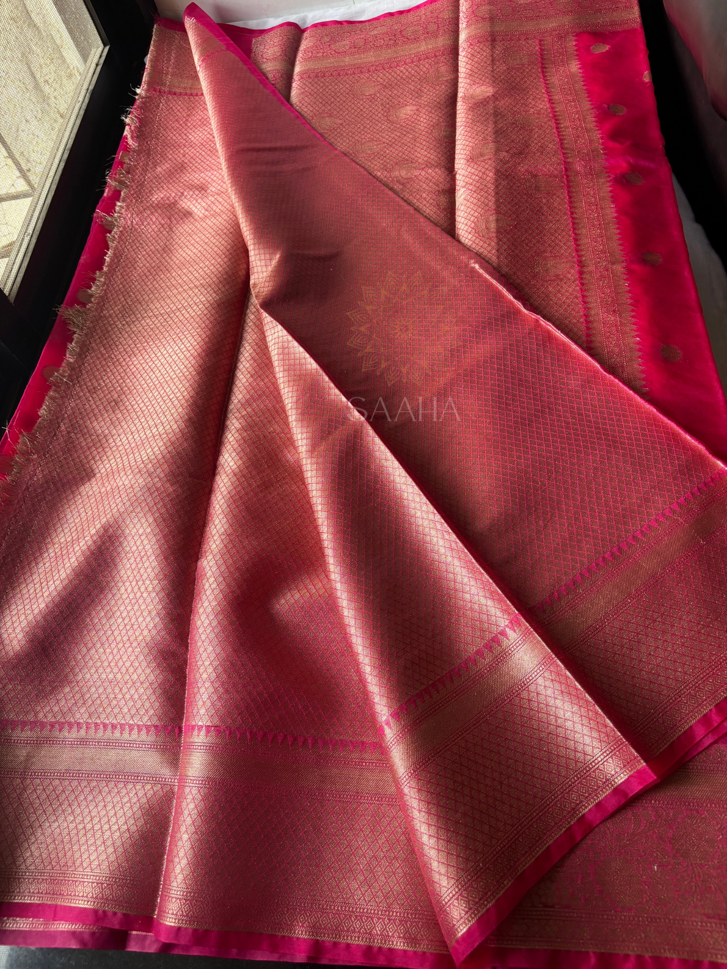 Pink Whisper_Soft Semi Kora Organza Silk Saree
