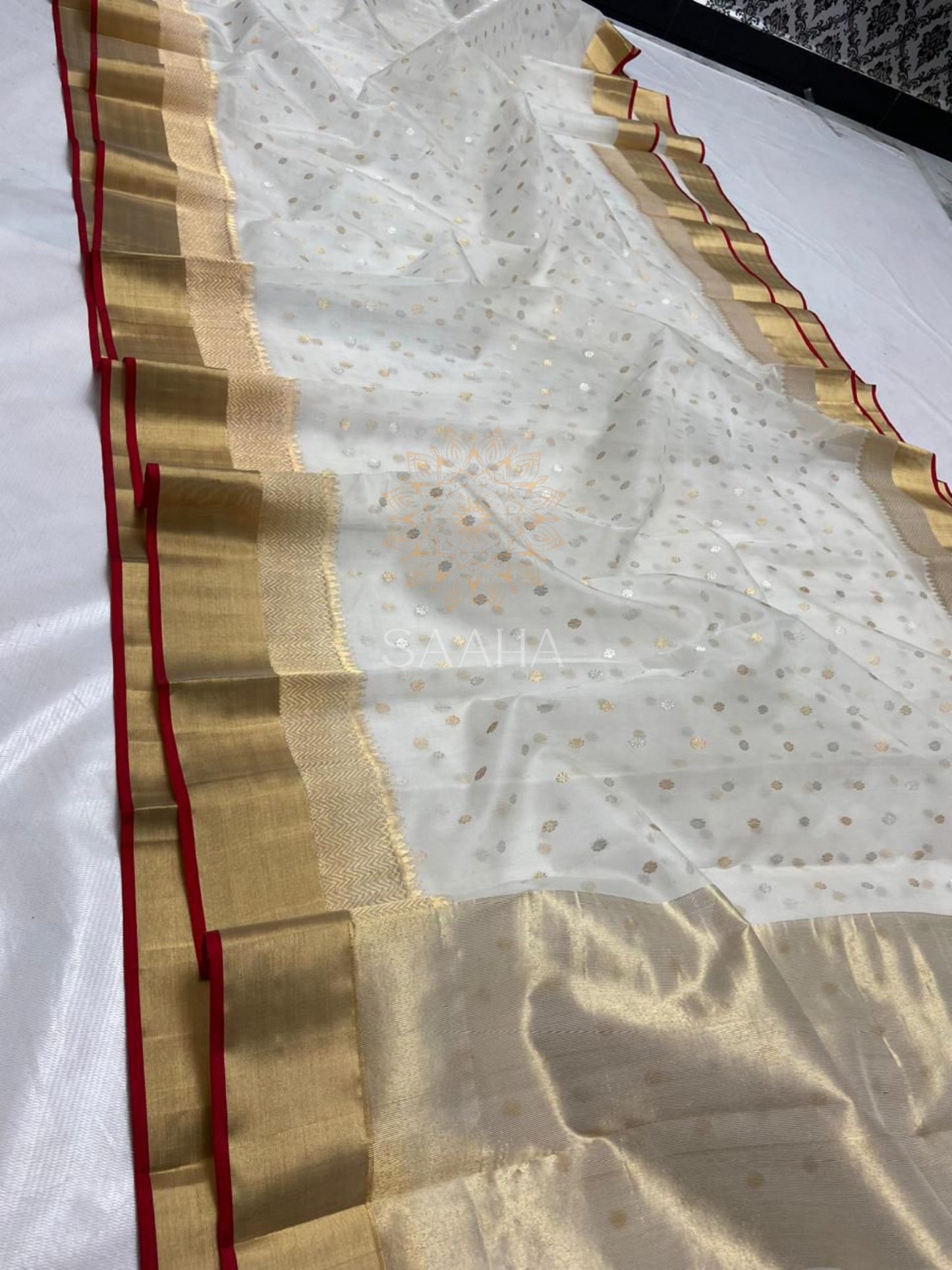 Pearl Drops Chanderi_Handwoven Pure Silk Saree